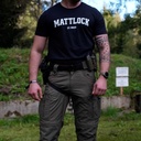 Mattlock College Tee in Heather Black, Vorderseite