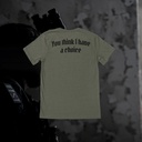 No Choice Tee in Heather Mil Olive, Rückseite